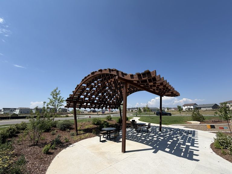 Birdsong Park Windsor, Colorado Prairie Song Residential Community side curved view